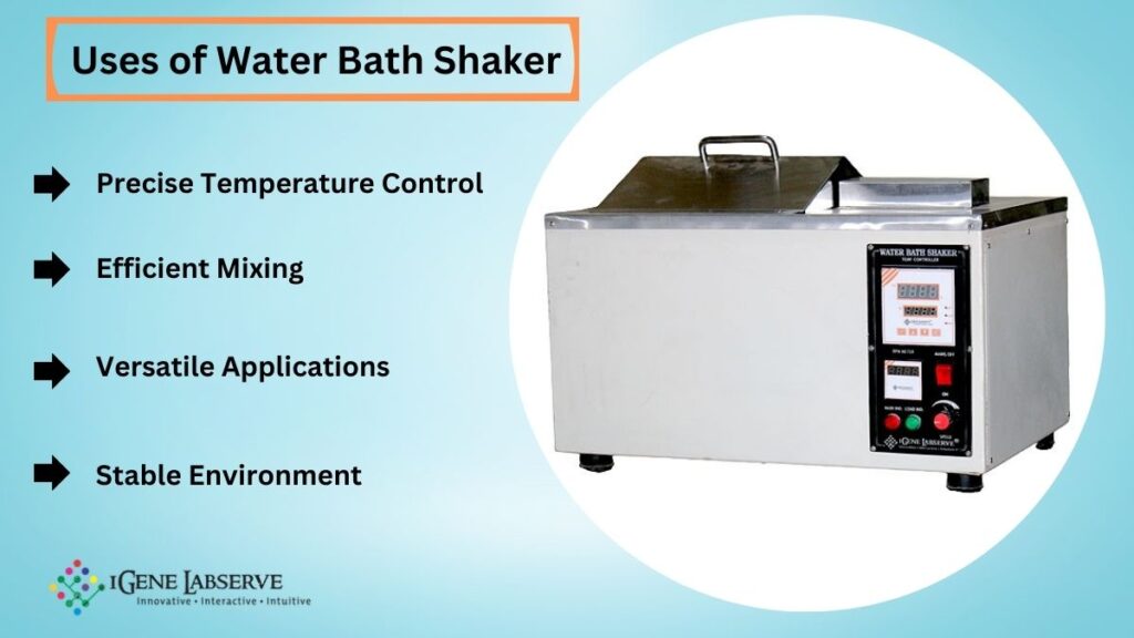 Uses of water bath shaker